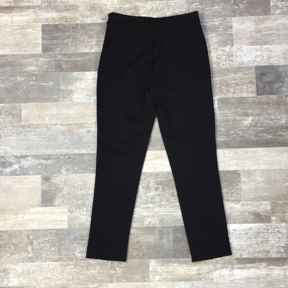 Zara Basic Black Split Hem Skinny Pants - Picture 3 of 10